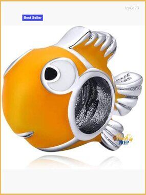 Sterling Silver Ocean Animal Charm Bead for Bracelets Necklace - Fish Dolphin